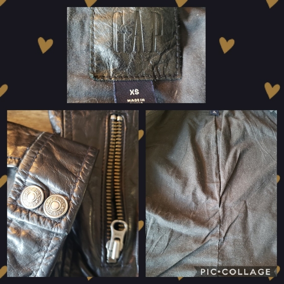 Vintage Gap Leather Moto Jacket - Picture 3 of 7